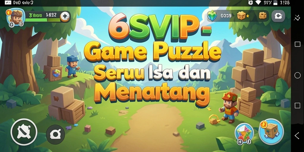 Tampilan permainan Puzzle yang menarik dan interaktif.