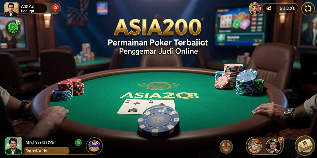 Tampilan exciting gameplay ASIA200 dengan aksi Poker yang mendebarkan.
