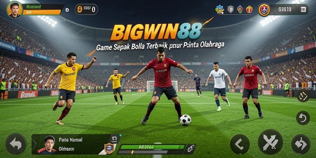 Tampilan gameplay <strong>BIGWIN88</strong> yang memukau dengan aksi sepak bola seru.
