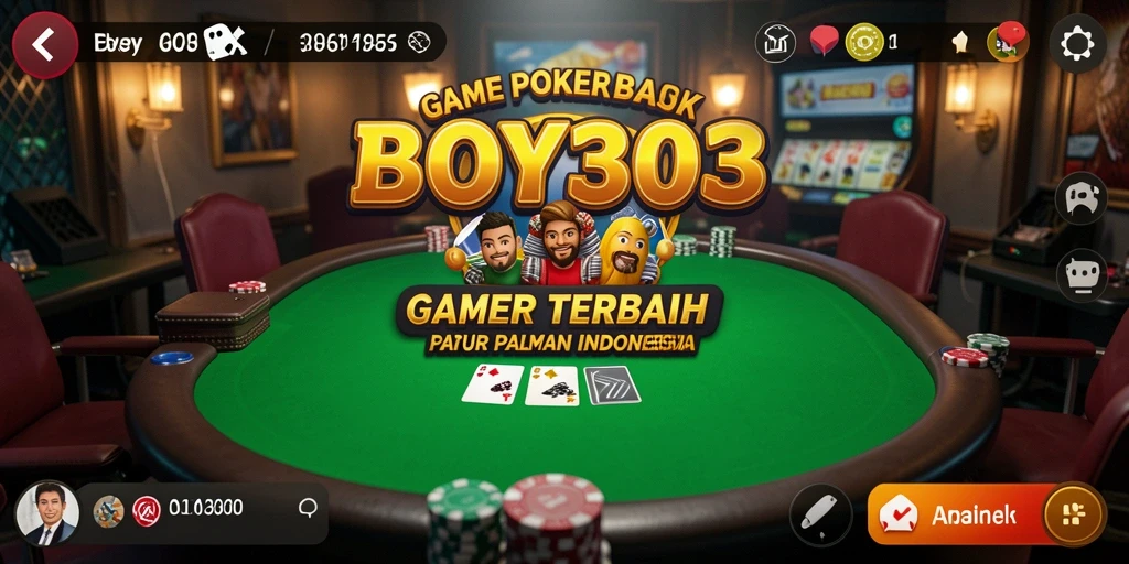 Screenshot utama BOY303 menampilkan antarmuka permainan poker yang menarik.