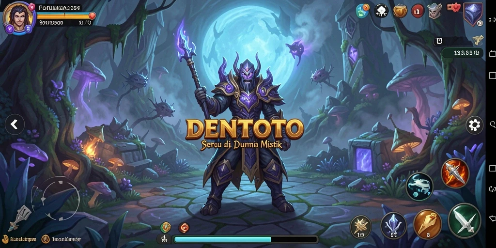 Screenshot DENTOTO menunjukkan aksi gameplay yang mendebarkan dalam lingkungan petualangan.