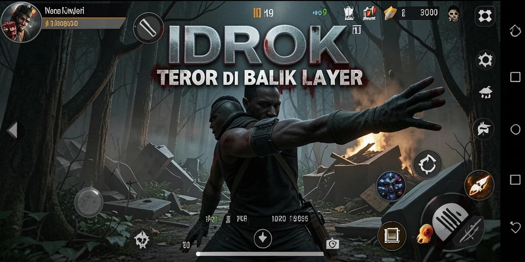Screenshot gameplay IDROK dengan suasana Horror yang mencekam.