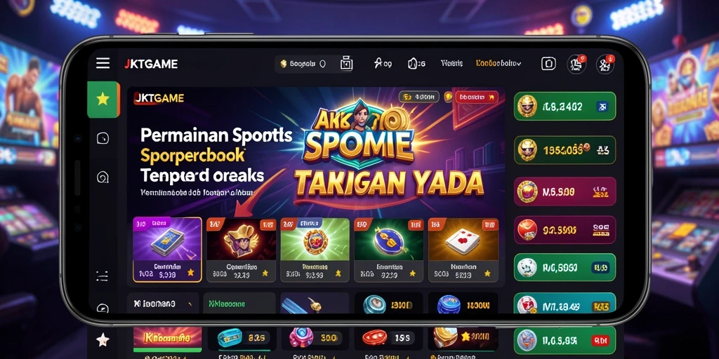 Screenshot JKTGAME menampilkan taruhan olahraga yang menarik.