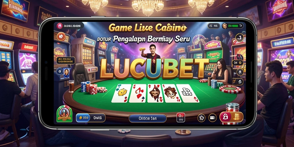 Tampilan menarik dari gameplay Live Casino di LUCUBET.