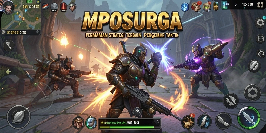 Tampilan gameplay seru dan mendebarkan dari MPOSURGA dengan elemen strategi.