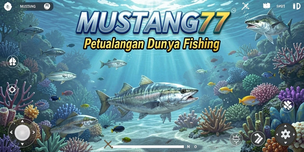 Tampilan gameplay MUSTANG77 yang menarik saat memancing.