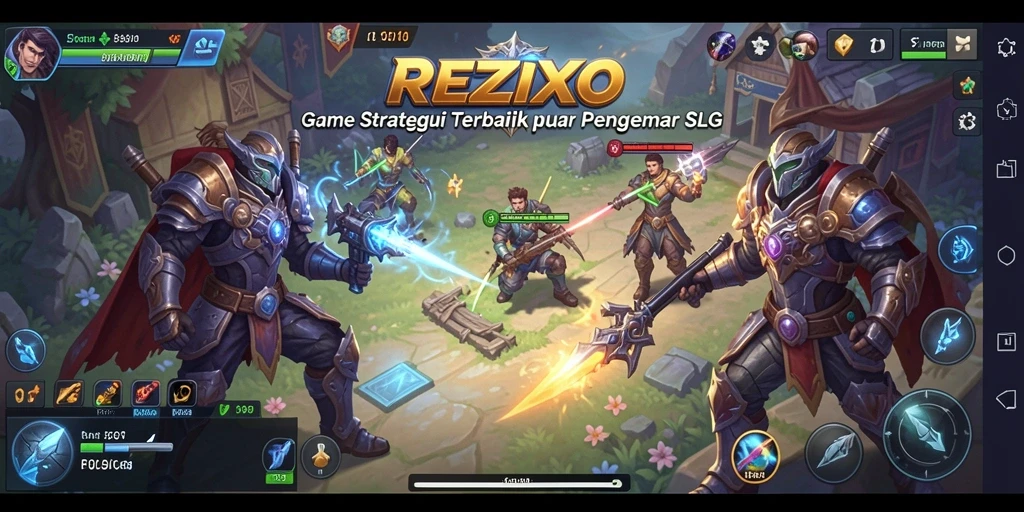 Tampilan gameplay strategis yang mendebarkan di REZIXO.